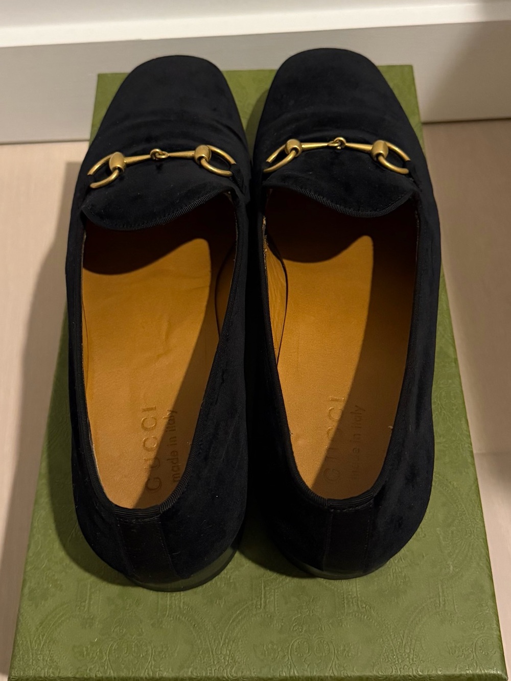 Gucci Gallipoli Horsebit Velvet Loafers 'Black' - Picture 2 of 8